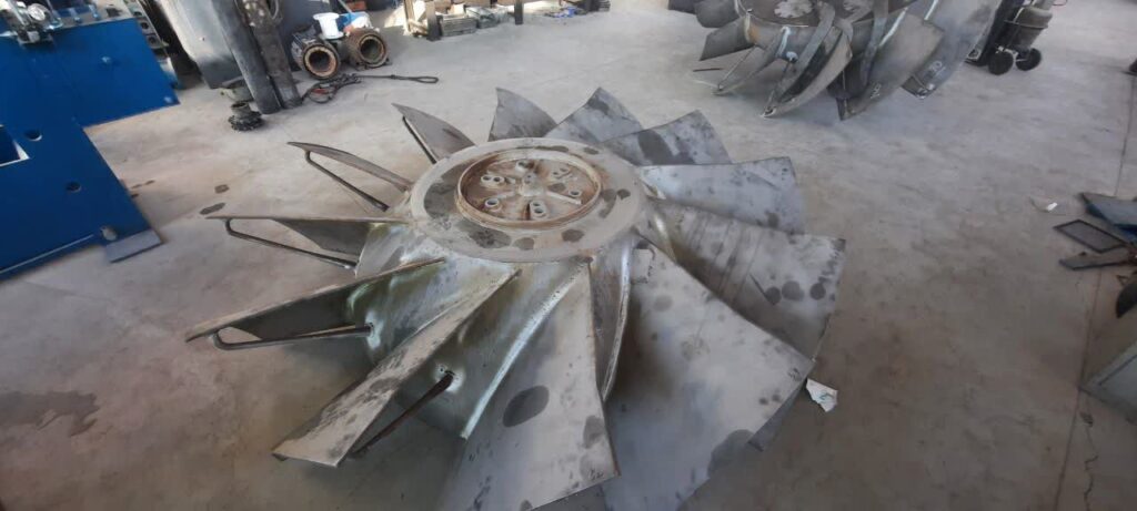 پروانه نیروگاه تولید برق جهت بالانس استاتیک و دینامیک